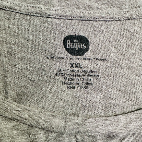 Central Mills Apple Corps Ltd Beatles Gray Crop Top T-shirt Size XXL - Picture 6 of 7